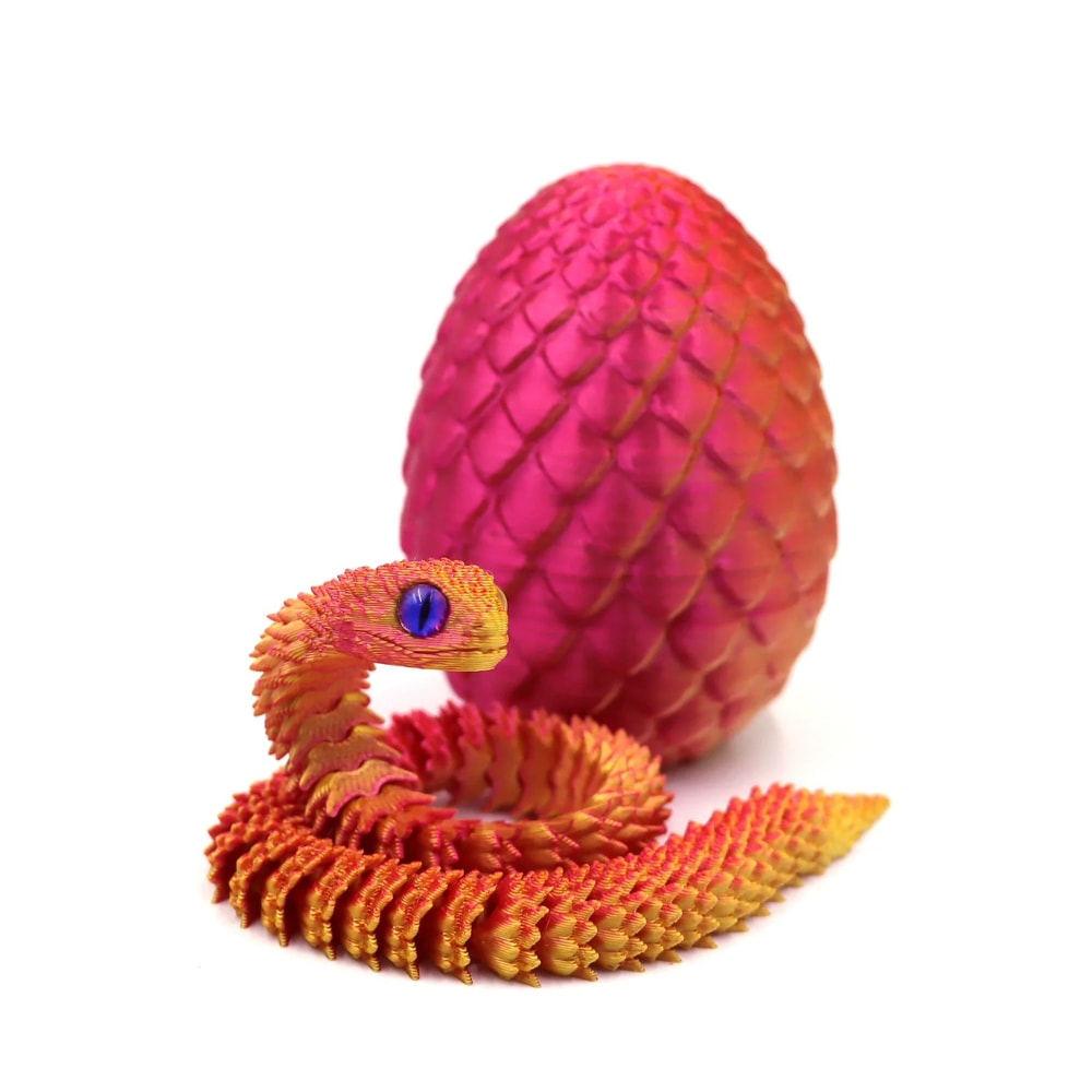 4pcs 3D Printed Snake Surprise Egg Decoration Set 6
