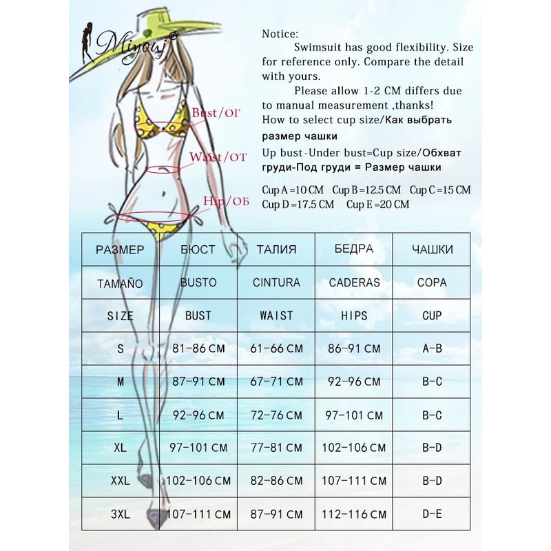 Miyouj High Cut PushUp TwoPiece Bikini Swimsuit For Women 5