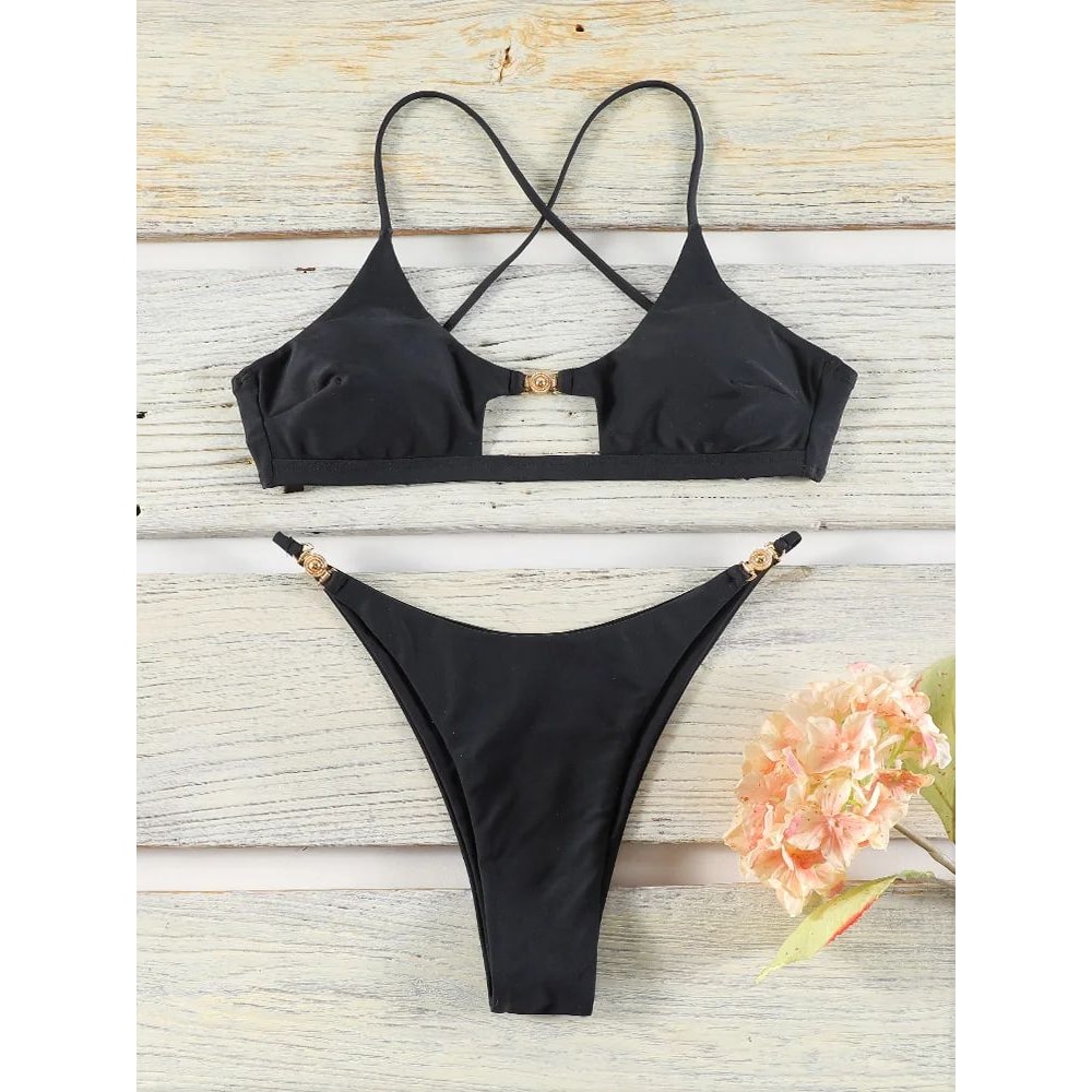 Miyouj High Cut PushUp TwoPiece Bikini Swimsuit For Women 10