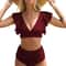 Leopard Print Ruffle Bikini Set High Waist Swimsuit For Women 8