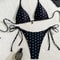Black White Polka Dot 2Piece Bikini Swimsuit For Women 1