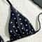 Black White Polka Dot 2Piece Bikini Swimsuit For Women 2