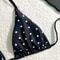 Black White Polka Dot 2Piece Bikini Swimsuit For Women 2