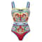 2024 Vintage Pattern OnePiece Swimsuit For Women 5