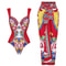 2024 Vintage Pattern OnePiece Swimsuit For Women 18