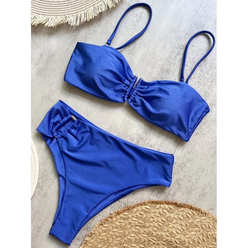 Bandeau PushUp Bikini Set Womens Brazilian Swimwear 2024 10