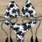 RUOTONSEPT Coconut Tree Print Triangle Bikini Set For Women 0