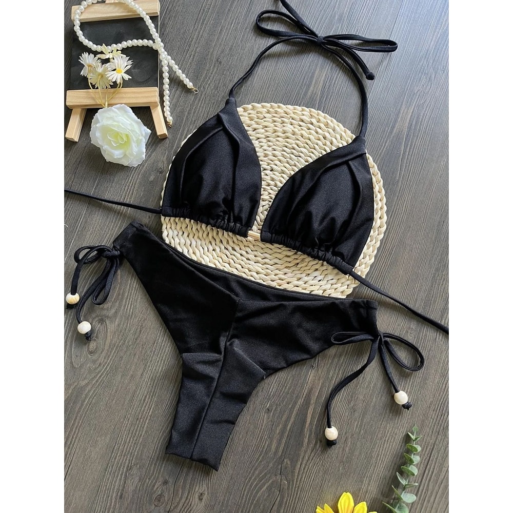 RUOTONGSEPT 13Color Triangle Bikini PushUp Swimwear Set For Women 14