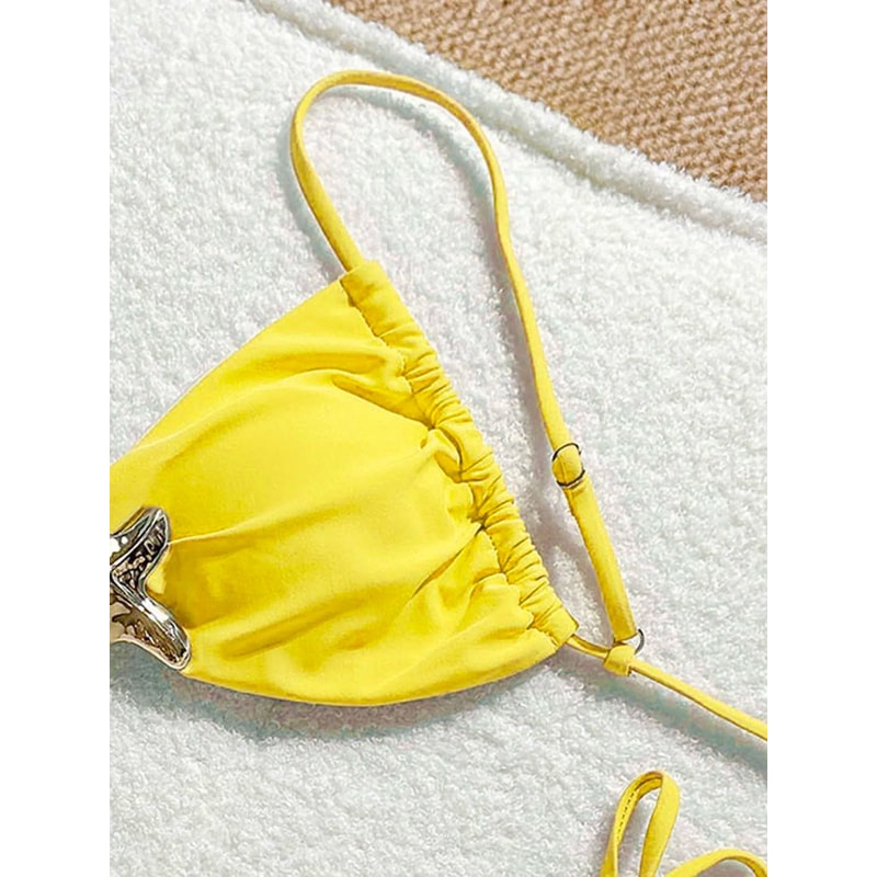 Womens Metal Starfish Bikini Set TieSide 2Piece Swimsuit 12