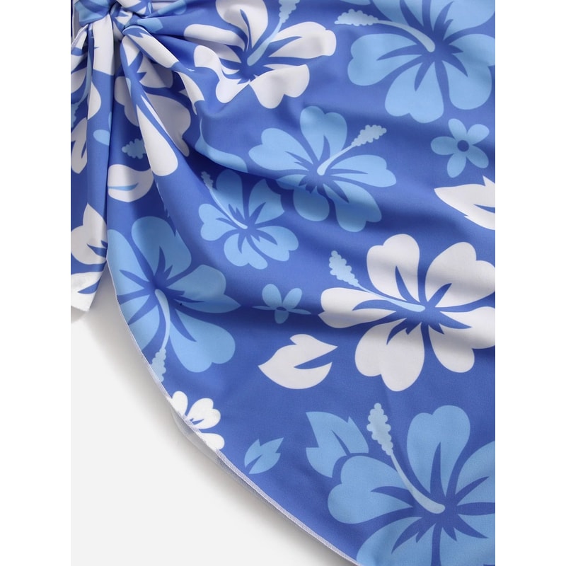 European American Sexy 3Piece Bikini Set With Swim Skirt CoverUp 3