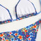 Circyy Floral Print LaceUp Backless Bikini Set For Women 9