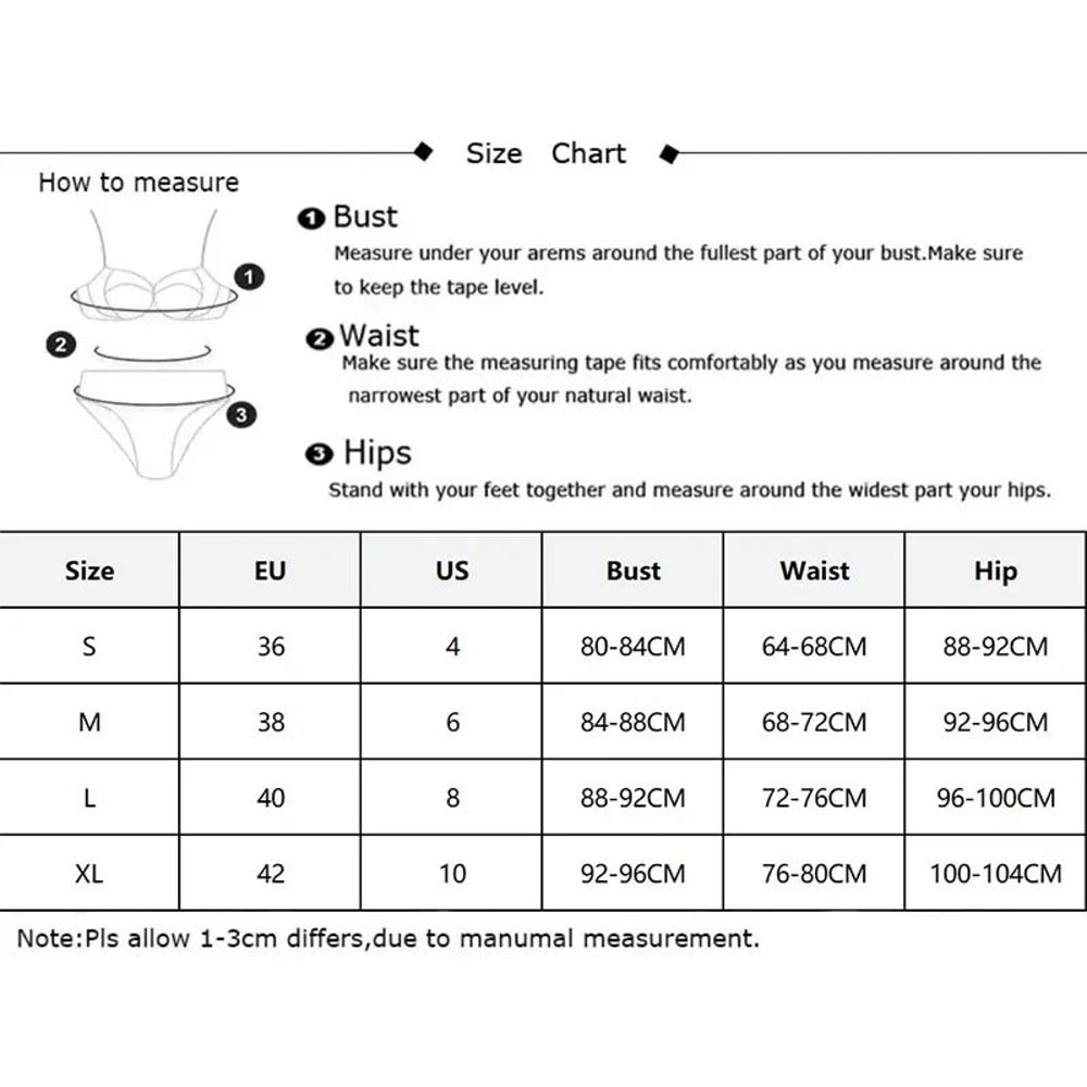 Sexy Brazilian PushUp Bikini Set Women 2Piece Bandage Swimwear 5