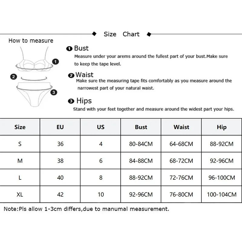 Sexy Brazilian PushUp Bikini Set Women 2Piece Bandage Swimwear 5