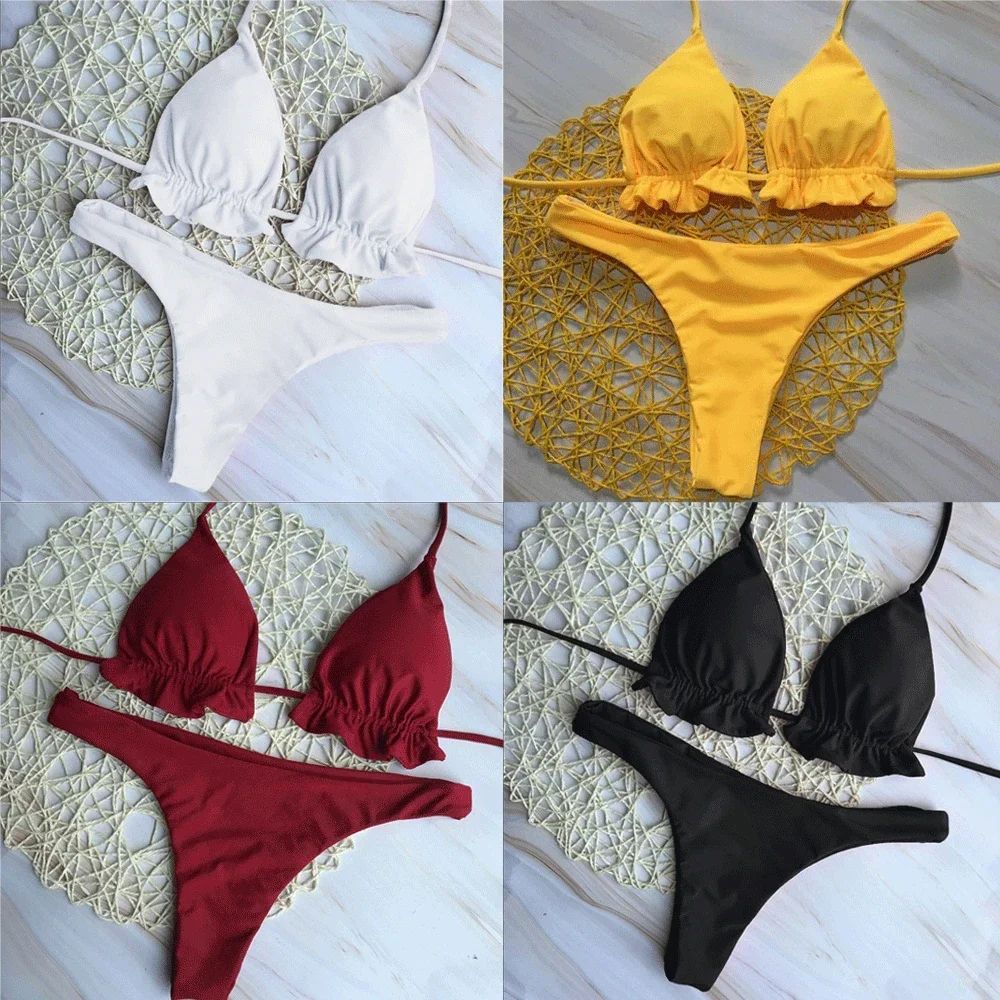 Sexy Brazilian PushUp Bikini Set Women 2Piece Bandage Swimwear 6