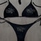 2000s Punk Y2K Gothic Rhinestone LaceUp Bikini Swimsuit 3