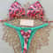 Womens Split Print GString Bikini Set Sexy Beach Swimwear 11