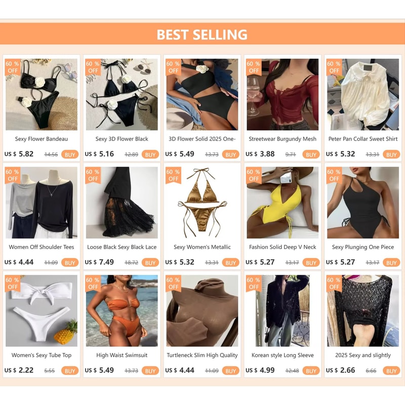 Sexy Floral Bandeau PushUp Thong Bikini Set Women 2025 6