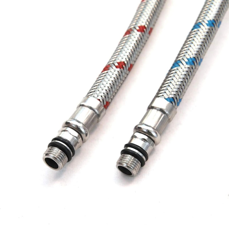 24inch Stainless Steel Faucet Connector Supply Hose 2Pack 4
