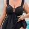VigoJany Strapped Plus Size Push Up Tankini Set 0