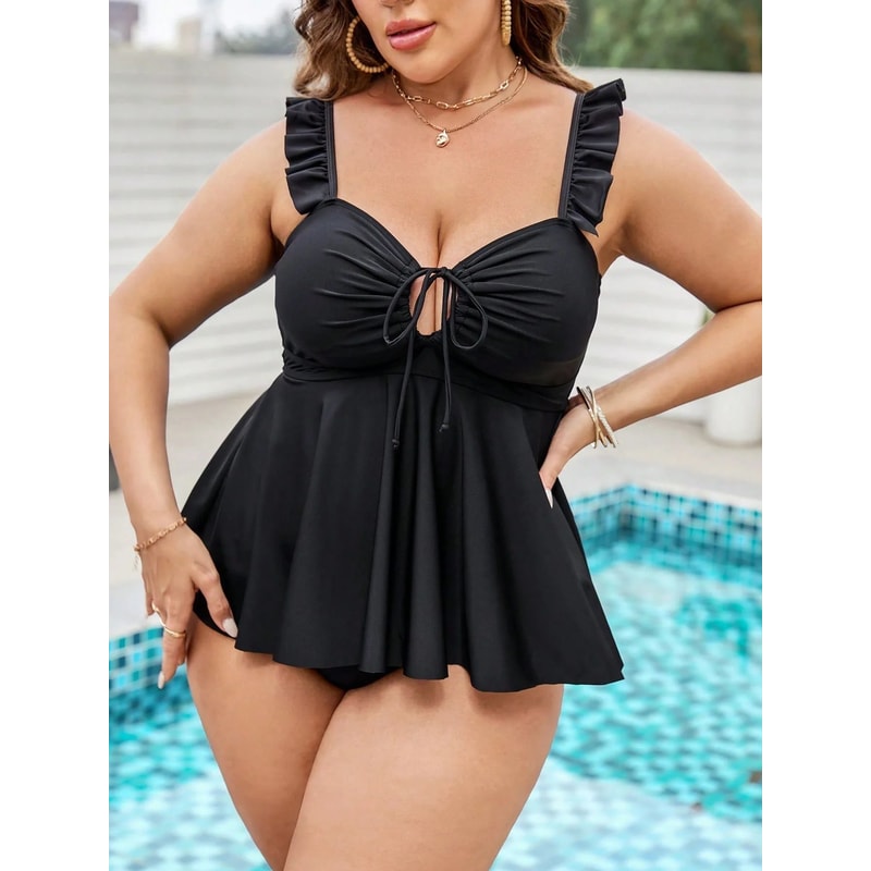 VigoJany Strapped Plus Size Push Up Tankini Set 6
