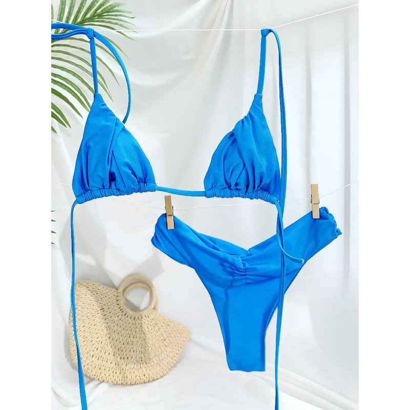 Womens High Cut String Bikini Set 7
