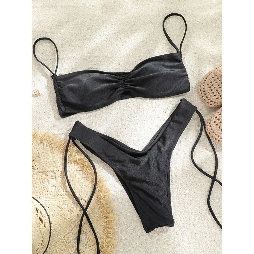 Womens High Cut String Bikini Set 6