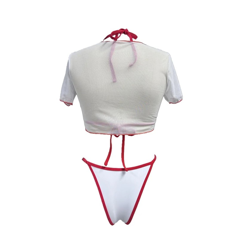 Cherry Print Three Piece Bikini Set 8