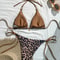 Leopard Print Halter Bikini Set 1