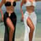 Vintage White Three Piece Push Up Bikini Set 5