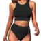ZAFUL High Waisted Scoop Neck Bikini Set 10