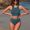 ZAFUL High Waisted Scoop Neck Bikini Set 4