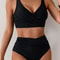 VigoBreviya Strapped High Waist Push Up Bikini Set 0