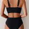 VigoBreviya Strapped High Waist Push Up Bikini Set 4