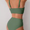 VigoBreviya Strapped High Waist Push Up Bikini Set 12