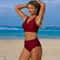 VigoBreviya Strapped High Waist Push Up Bikini Set 24