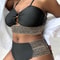 VigoJany Patchwork Hollow Plus Size Bikini Set 2