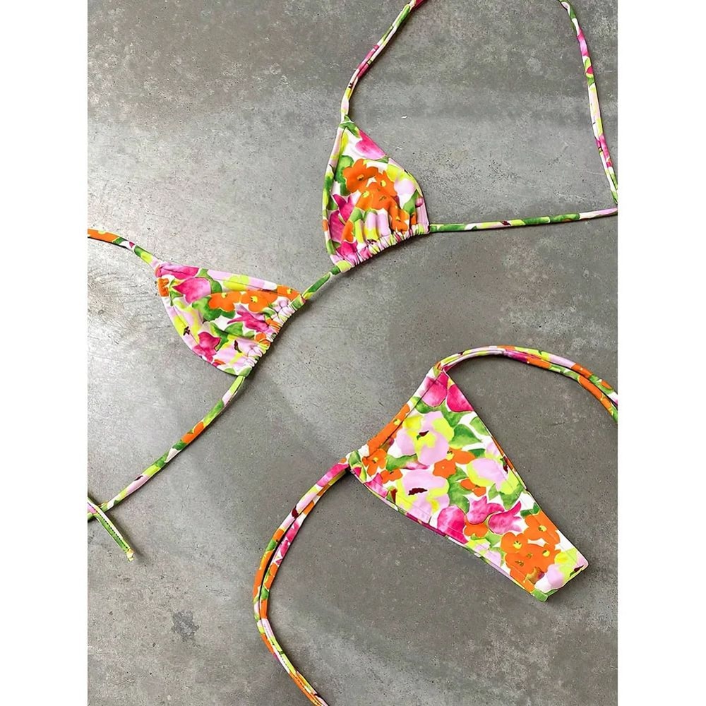 Micro Push Up Brazilian Halter Bikini Set 6