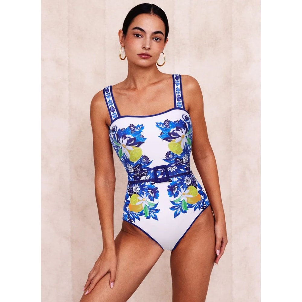 Printed Long Sleeve One Piece Swimsuit 5