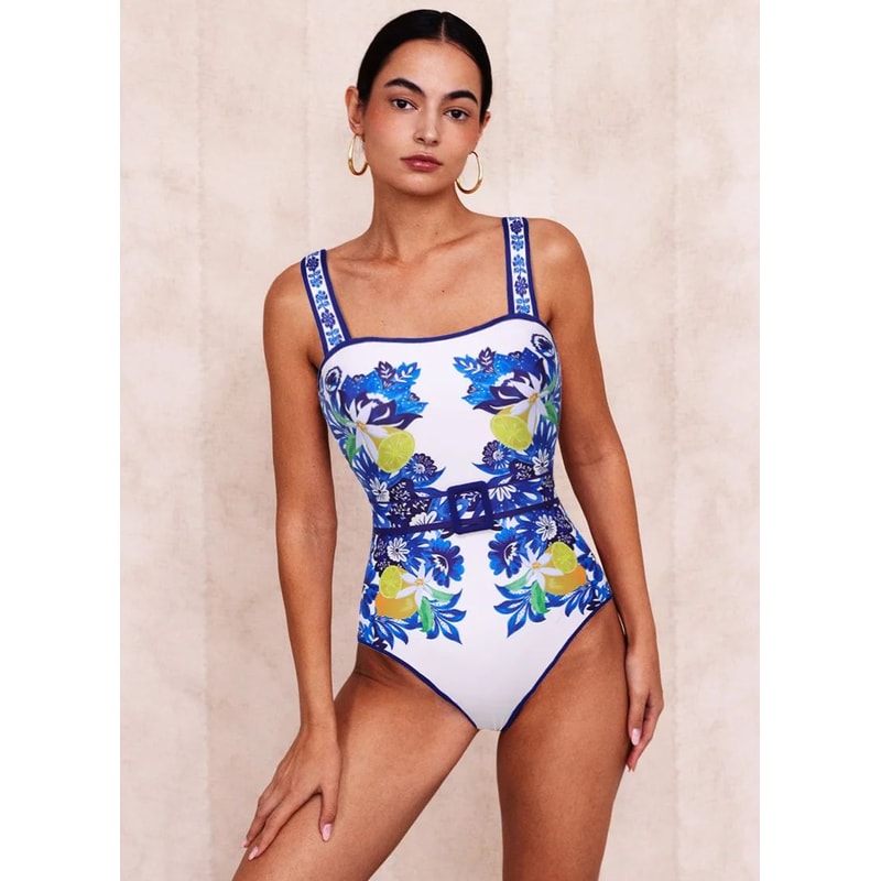 Printed Long Sleeve One Piece Swimsuit 5