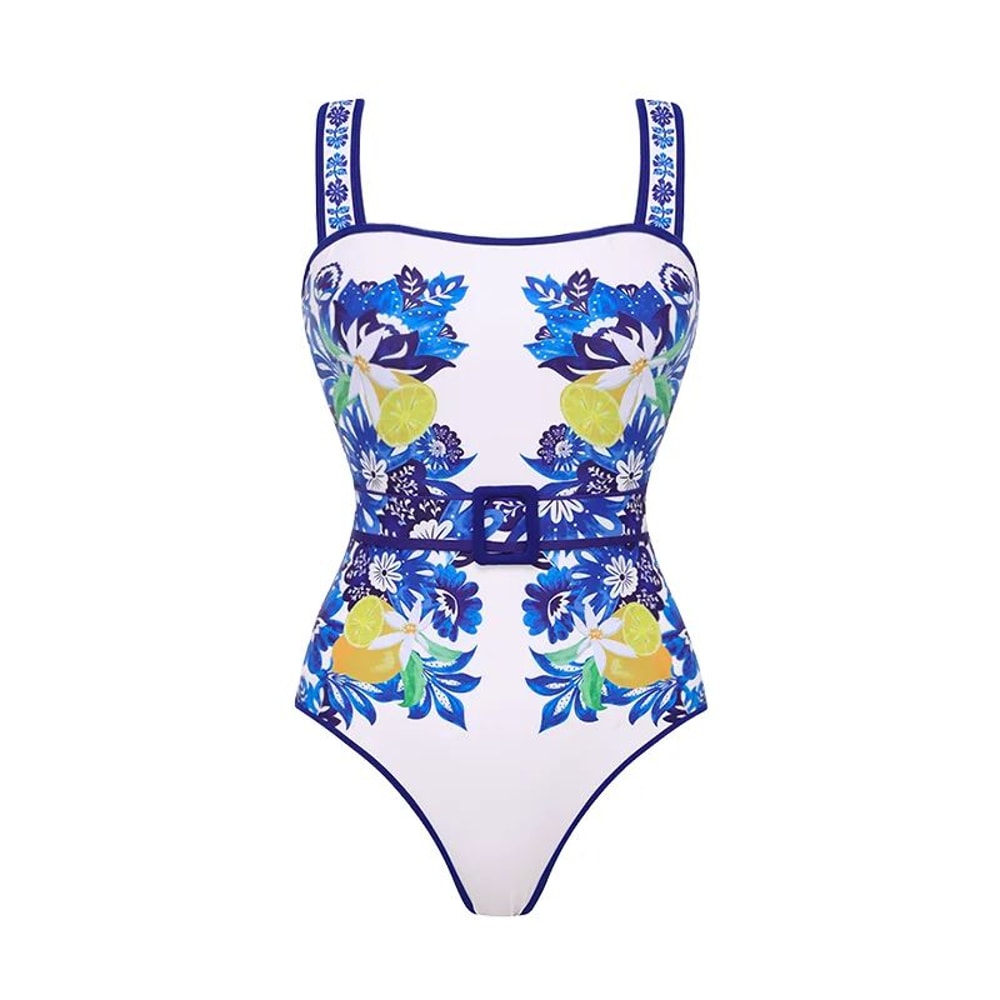 Printed Long Sleeve One Piece Swimsuit 12