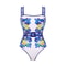 Printed Long Sleeve One Piece Swimsuit 12