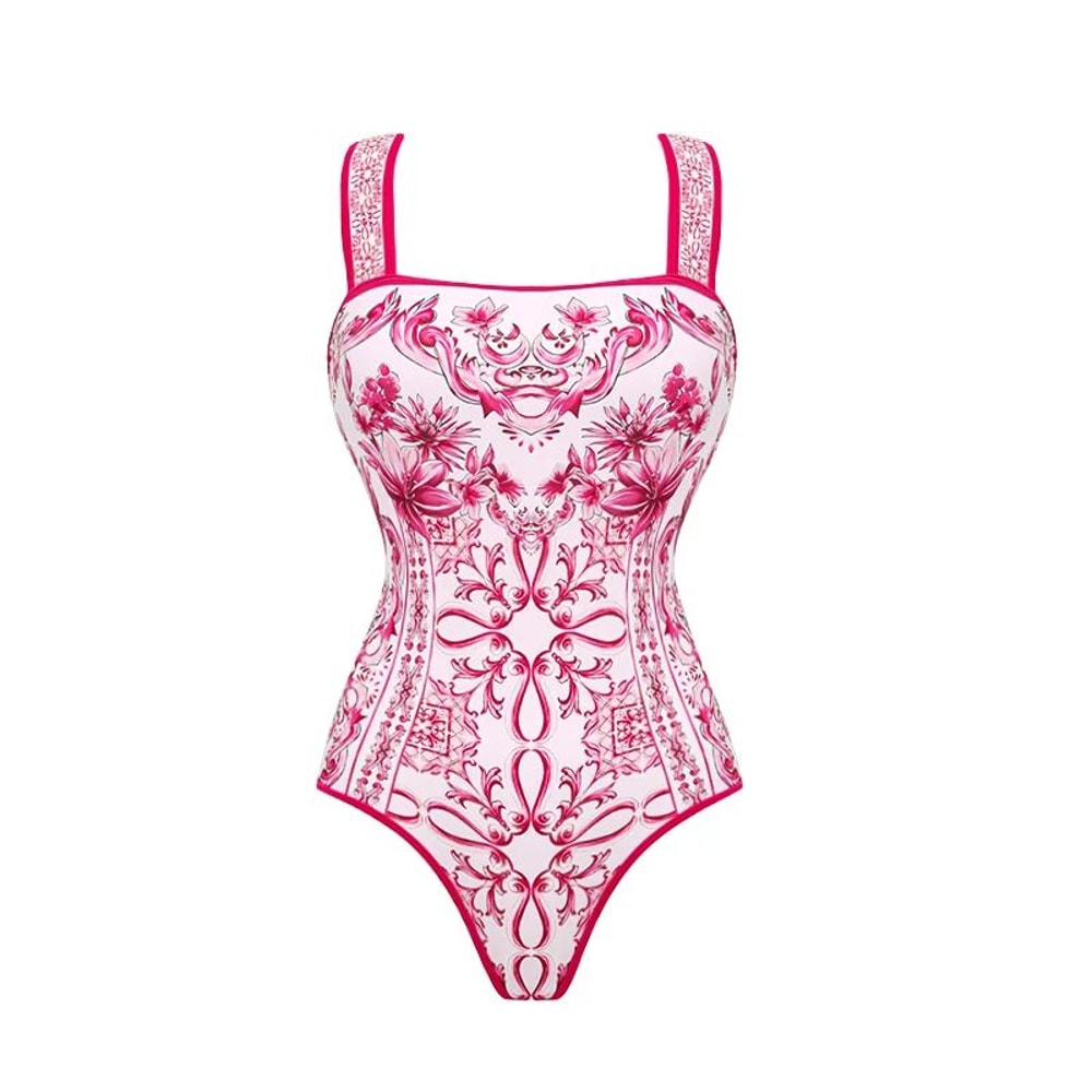 Printed Long Sleeve One Piece Swimsuit 16