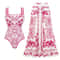 Printed Long Sleeve One Piece Swimsuit 17