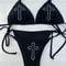 Y2K Gothic Star Thong Bikini Set 0