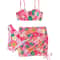 Floral Three Piece Push Up Swimsuit Set 4