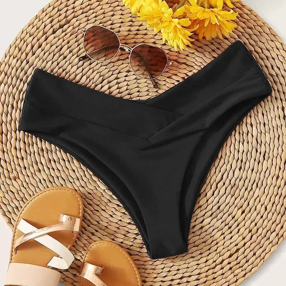 High Waisted V Cut Brazilian Bikini Set 3