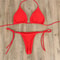 Pink High Leg Thong Bikini Set 0