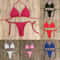 Pink High Leg Thong Bikini Set 2