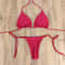 Pink High Leg Thong Bikini Set 5