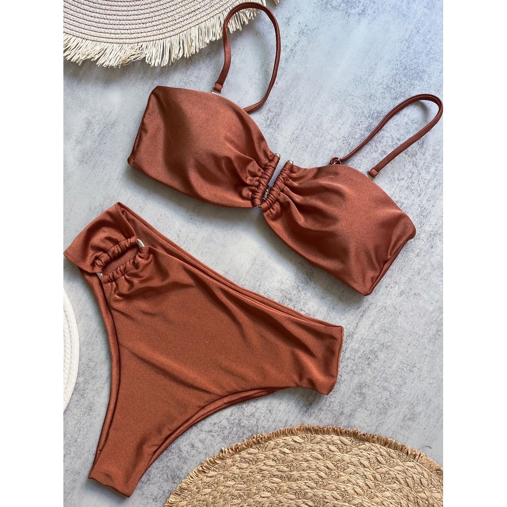 Push Up Bandeau Brazilian Bikini Set 16